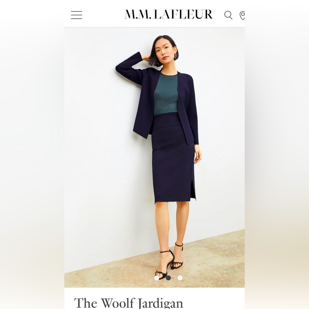 NWT MM Lafleur 3.0 Woolf Jardigan Navy Size M